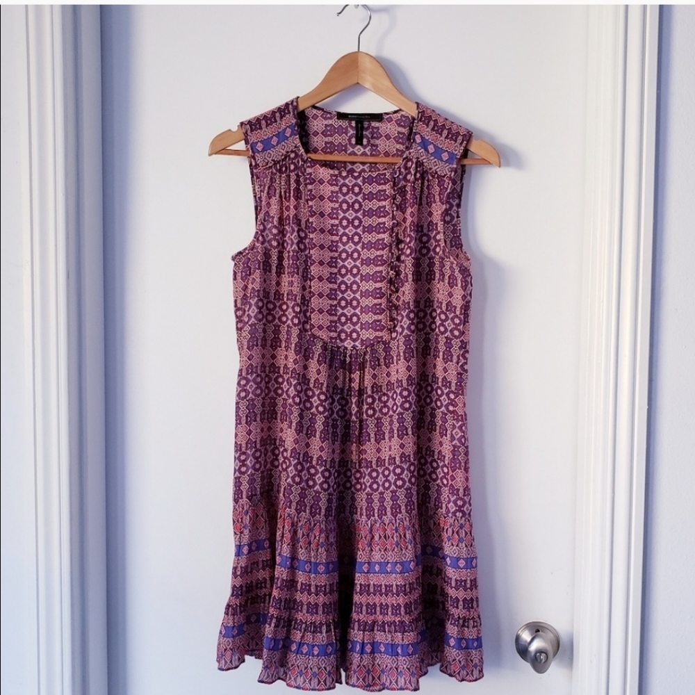 BCBG Maxazria silk cotton sleeveless dress Sz XS